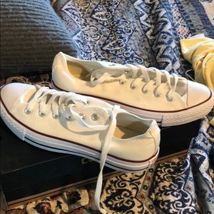Brand new - never worn- White low top converse